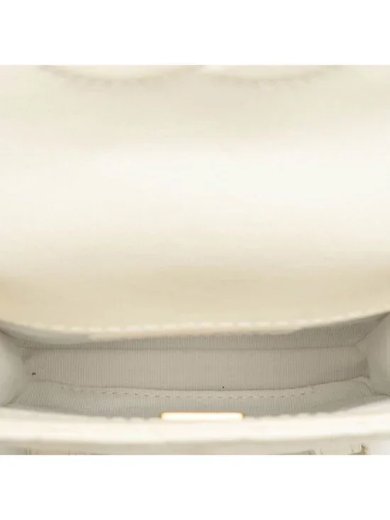 Chanel CC Logo Quilted Chain Shoulder Bag 2-Way White - Picture 4 of 7